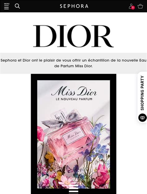 miss dior echantillon